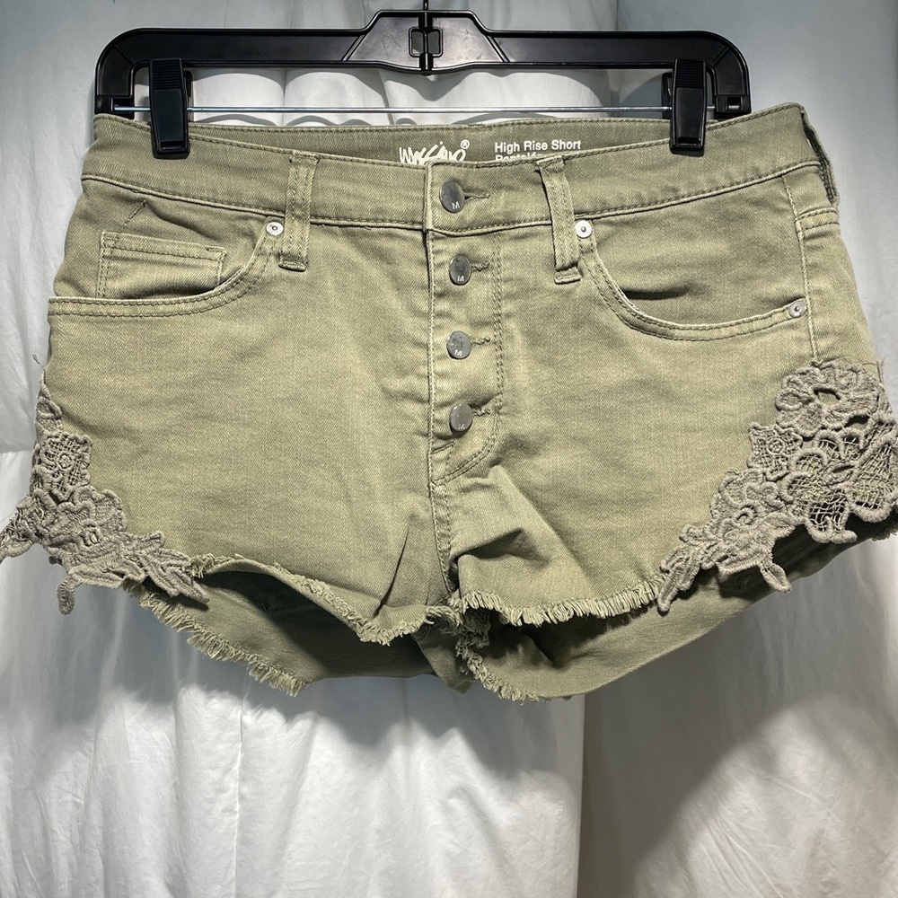Olive High Rise Shorts